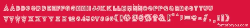 Seven Sisters Font – Pink Fonts on Red Background