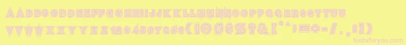 Seven Sisters Font – Pink Fonts on Yellow Background