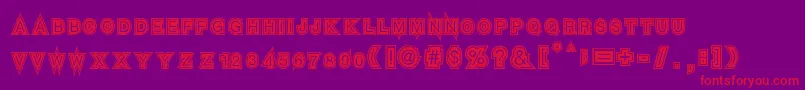 Seven Sisters Font – Red Fonts on Purple Background