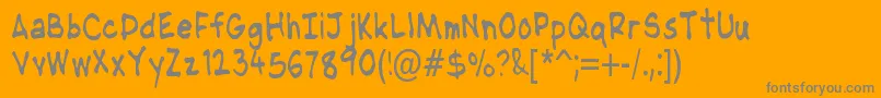 More about NipcensHandwritingCondensed Font NipcensHandwritingCondensed Font – Gray Fonts on Orange Background