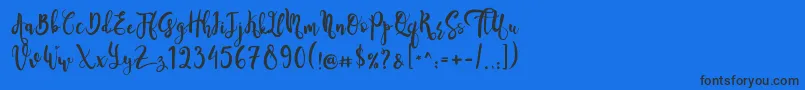 SeventeenDemo Font – Black Fonts on Blue Background
