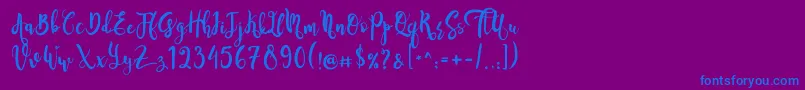Шрифт SeventeenDemo – синие шрифты на фиолетовом фоне