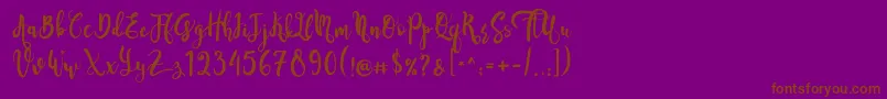 SeventeenDemo Font – Brown Fonts on Purple Background