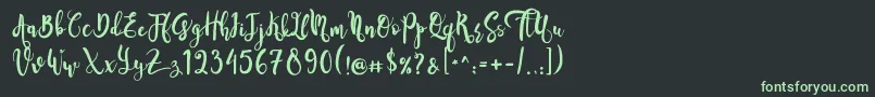 SeventeenDemo Font – Green Fonts on Black Background