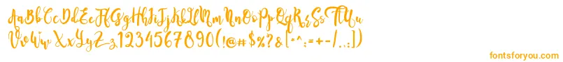 SeventeenDemo-Schriftart – Orangefarbene Schriften auf weißem Hintergrund