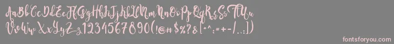 SeventeenDemo-fontti – vaaleanpunaiset fontit harmaalla taustalla
