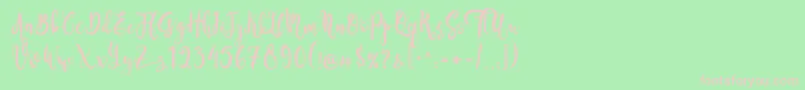 Шрифт SeventeenDemo – розовые шрифты на зелёном фоне