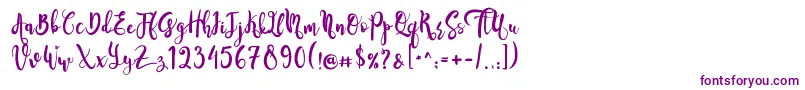 SeventeenDemo-fontti – violetit fontit valkoisella taustalla
