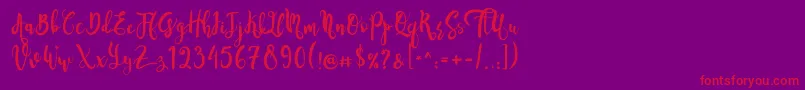 SeventeenDemo Font – Red Fonts on Purple Background