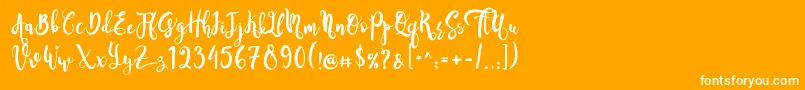 SeventeenDemo Font – White Fonts on Orange Background