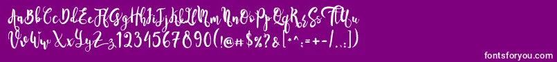 SeventeenDemo Font – White Fonts on Purple Background