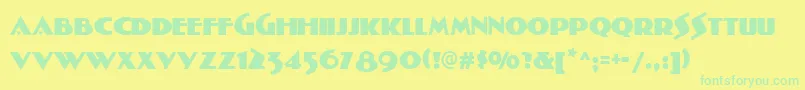 SEVERINA Font – Green Fonts on Yellow Background