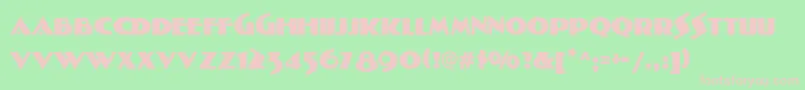 SEVERINA Font – Pink Fonts on Green Background