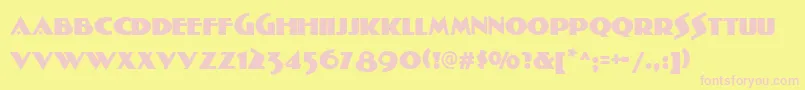 SEVERINA Font – Pink Fonts on Yellow Background
