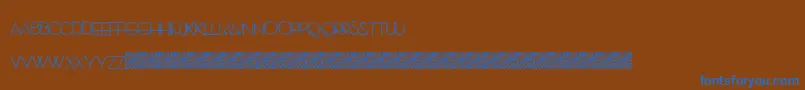 SewModern Font – Blue Fonts on Brown Background