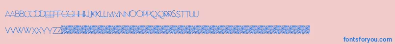 SewModern Font – Blue Fonts on Pink Background