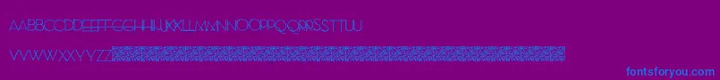 SewModern Font – Blue Fonts on Purple Background