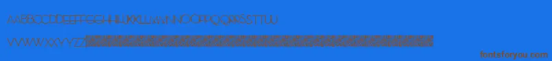 SewModern Font – Brown Fonts on Blue Background