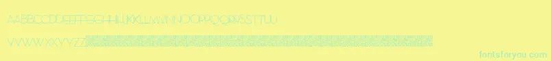 SewModern Font – Green Fonts on Yellow Background