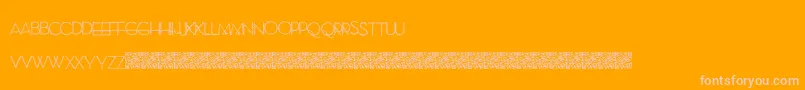 SewModern Font – Pink Fonts on Orange Background