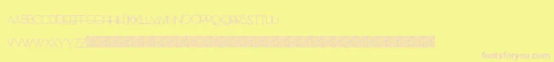 SewModern Font – Pink Fonts on Yellow Background