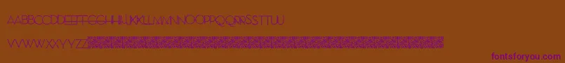 SewModern Font – Purple Fonts on Brown Background