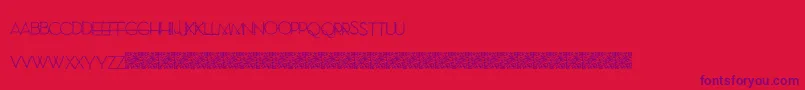 SewModern-Schriftart – Violette Schriften auf rotem Hintergrund