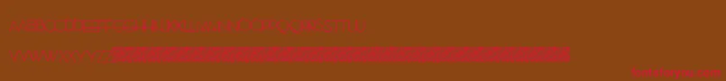 SewModern Font – Red Fonts on Brown Background
