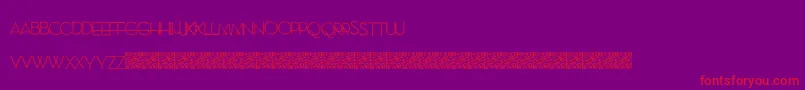 SewModern Font – Red Fonts on Purple Background