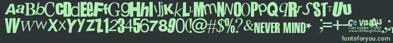 Sex Pistols Font – Green Fonts on Black Background