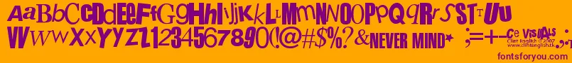 Sex Pistols Font – Purple Fonts on Orange Background