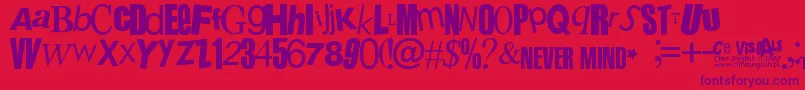 Sex Pistols Font – Purple Fonts on Red Background