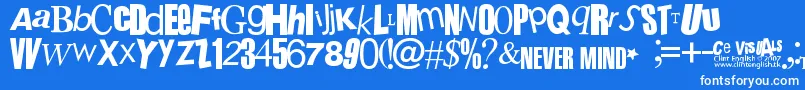 Sex Pistols Font – White Fonts on Blue Background