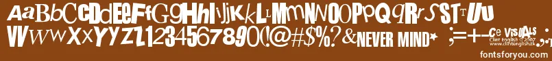 Sex Pistols Font – White Fonts on Brown Background
