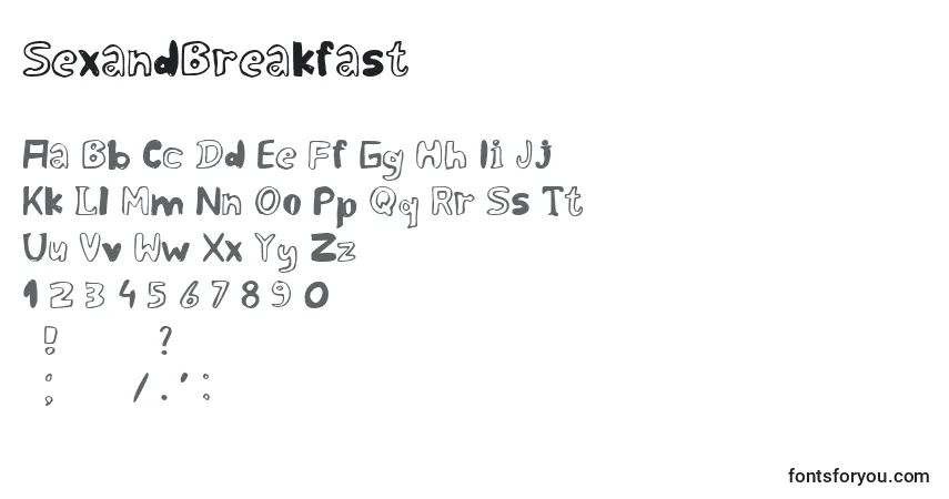 SexandBreakfast Font – alphabet, numbers, special characters