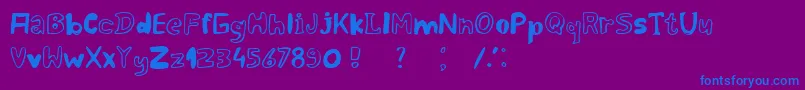 SexandBreakfast Font – Blue Fonts on Purple Background