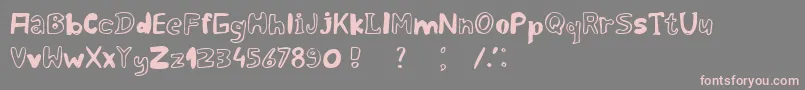 SexandBreakfast Font – Pink Fonts on Gray Background