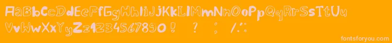 SexandBreakfast Font – Pink Fonts on Orange Background