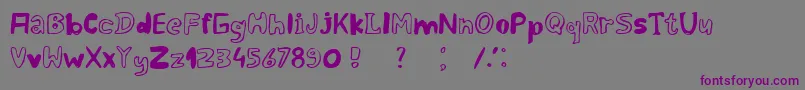 SexandBreakfast Font – Purple Fonts on Gray Background