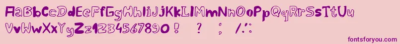 SexandBreakfast Font – Purple Fonts on Pink Background
