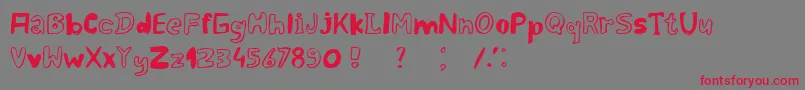 SexandBreakfast Font – Red Fonts on Gray Background