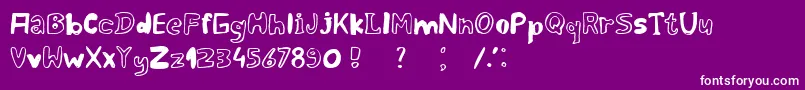 SexandBreakfast Font – White Fonts on Purple Background
