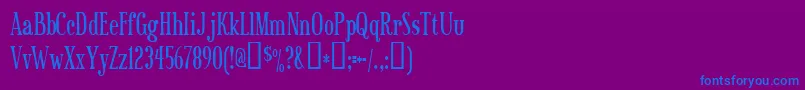 sexsmith Font – Blue Fonts on Purple Background