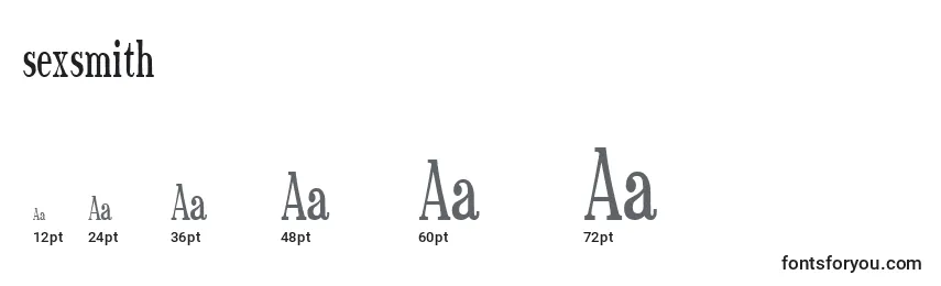 Sexsmith (140067) Font Sizes