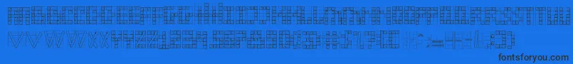 sexta susse Font – Black Fonts on Blue Background