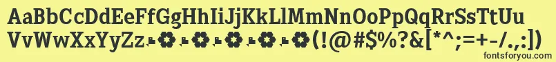Sextan Bold FFP Font – Black Fonts on Yellow Background