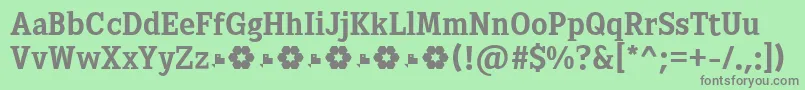 Sextan Bold FFP Font – Gray Fonts on Green Background