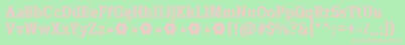 Sextan Bold FFP Font – Pink Fonts on Green Background