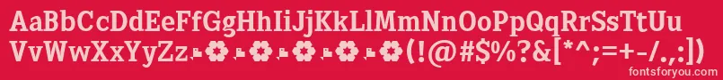 Sextan Bold FFP Font – Pink Fonts on Red Background