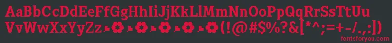 Sextan Bold FFP Font – Red Fonts on Black Background